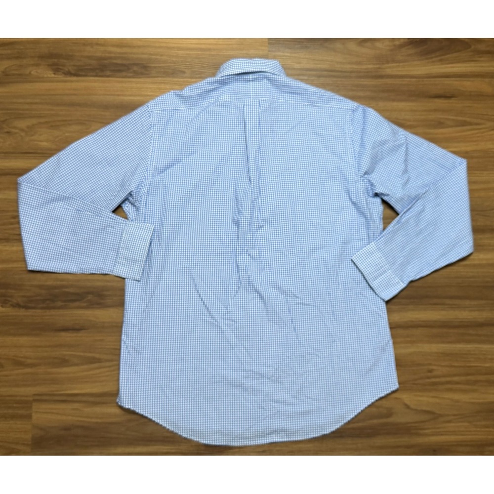 Ralph Lauren Mens Blue White Gingham Cotton Button Down Pony Logo Shirt NWT Sz L - Picture 8 of 9